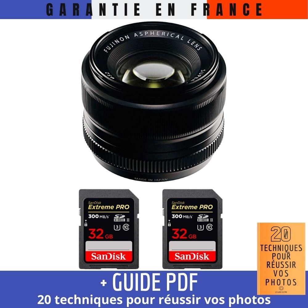 Fujifilm XF 35mm f/1.4 R Lens + 2x 32GB SanDisk UHS-II 300MB/s Cards + '20 Techniques for Succeeding with Your Photos' Guide