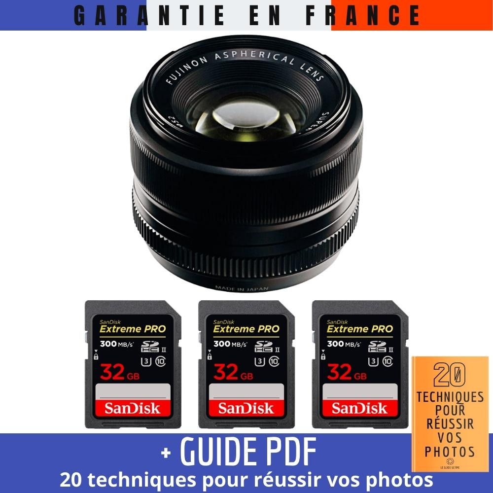 Fujifilm XF 35mm f/1.4 R Lens + 3 SanDisk 32GB UHS-II Cards + '20 Techniques for Success in Photography' Guide