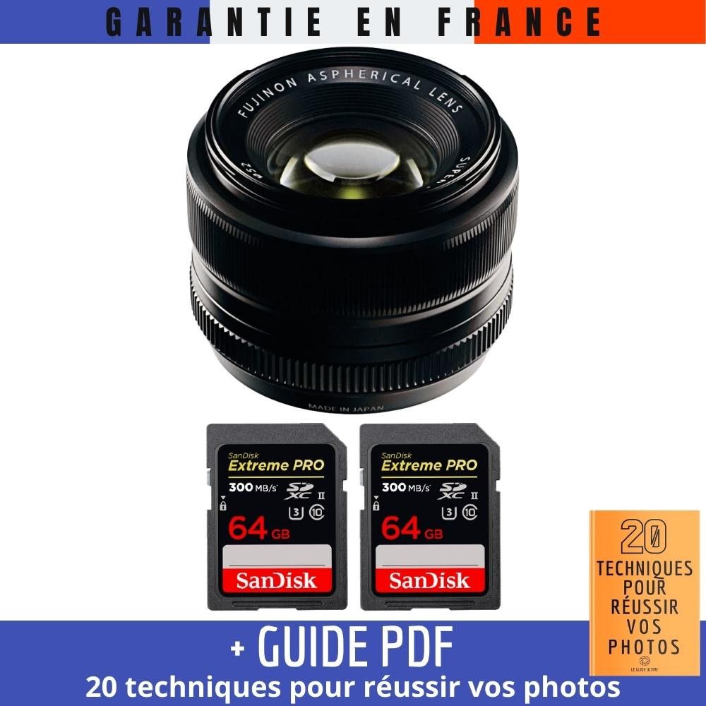 Fujifilm XF 35mm f/1.4 R Lens + 2 SanDisk 64GB UHS-II Cards + '20 Techniques for Succeeding with Photos' Guide