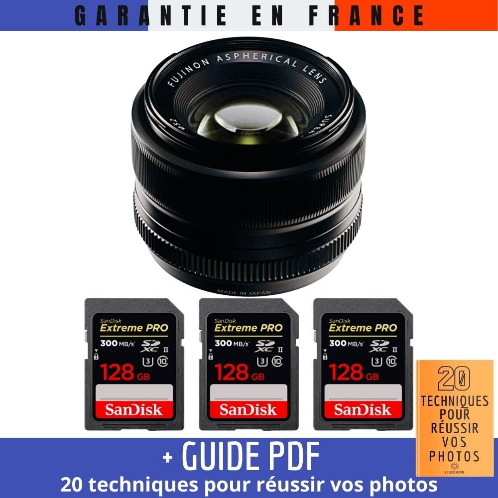 Fujifilm XF 35mm f/1.4 R Lens + 3 SanDisk 128GB UHS-II 300MB/s Cards + MCZ DIRECT Guide