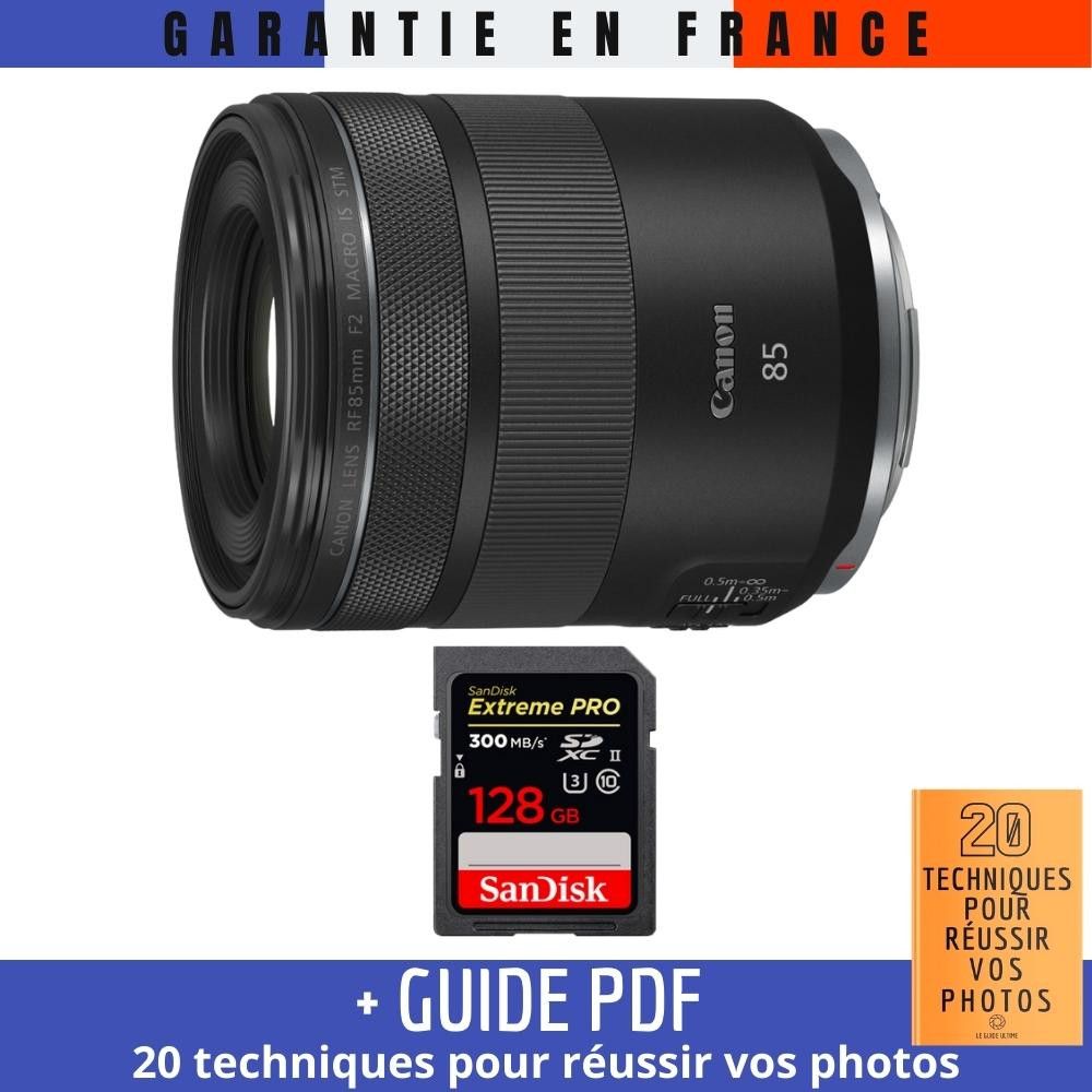 Canon RF 85mm f/2 Macro IS STM + 1x 128GB SanDisk UHS-II Card
