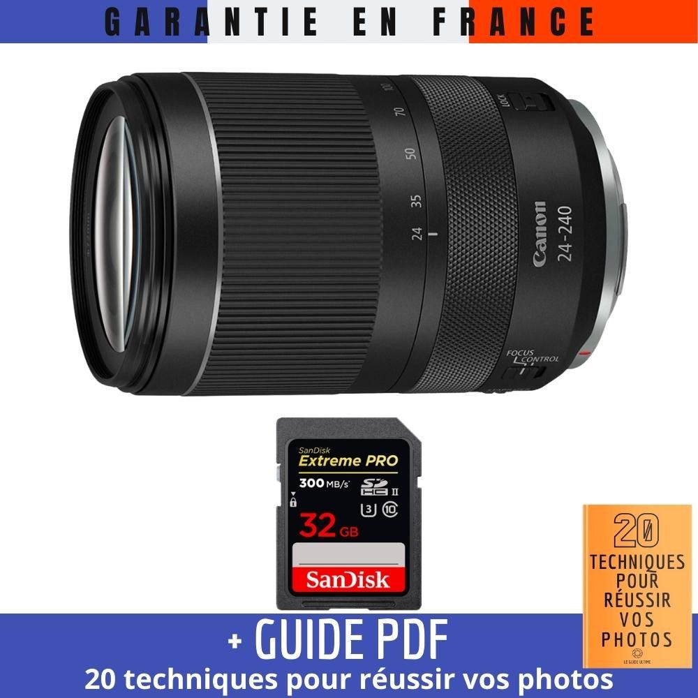 Canon RF 24-240mm f/4-6.3 IS USM Lens + 1x 32GB SanDisk UHS-II Card