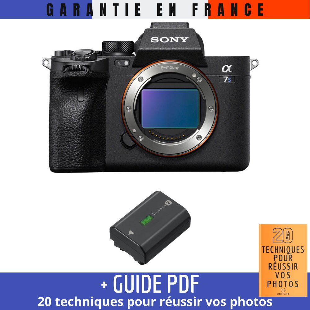 Sony A7S III Nu + 1 Sony NP-FZ100 + Guide PDF MCZ DIRECT: 20 Techniques for Succeeding in Your Photos