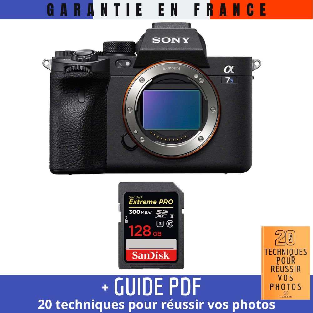 Sony A7S III Nu + SanDisk 128GB Extreme PRO UHS-II SDXC 300MB/s Memory Card + '20 Techniques for Successful Photos Guide PDF