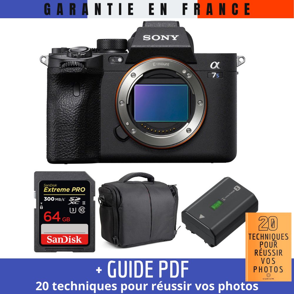 Sony A7S III Nu + SanDisk 64GB UHS-II 300MB/s + Sony NP-FZ100 + Case + Guide: '20 Techniques for Succeeding in Photos'