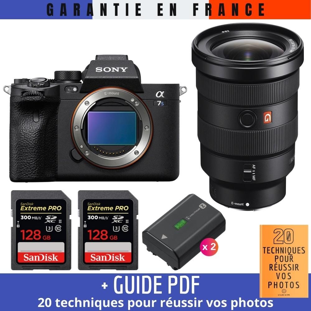 Sony A7S III + FE 16-35mm F2.8 GM + 2 SanDisk 128GB Extreme PRO UHS-II 300 MB/s SD Cards + 2 Sony NP-FZ100 Batteries + Guide PDF '20 TECHNIQUES POUR RÉUSSIR VOS PHOTOS'