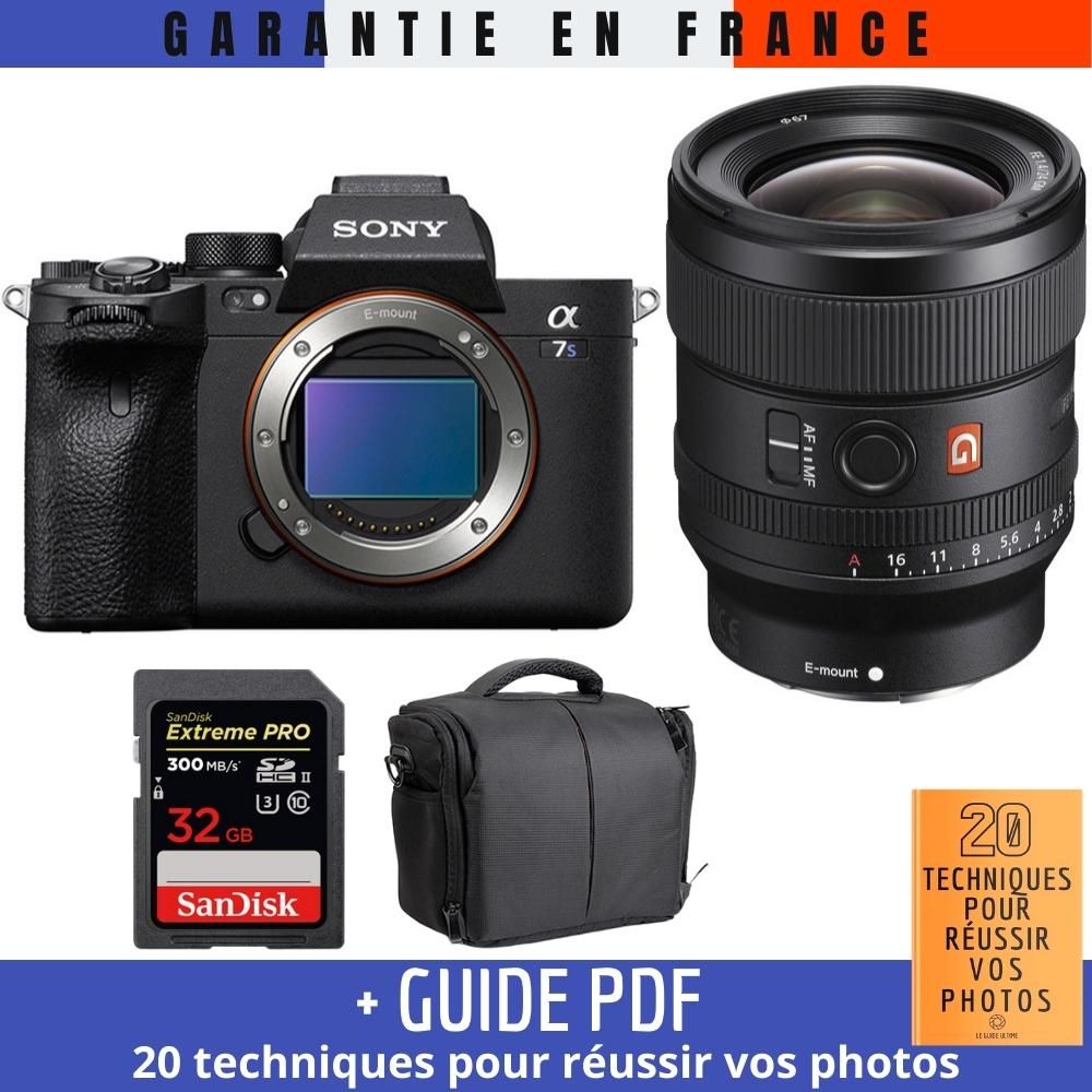 Sony A7S III Mirrorless Camera + FE 24mm F1.4 GM Lens + SanDisk 32GB Extreme PRO UHS-II SDXC Card + Bag + Guide: 20 TECHNIQUES POUR RÉUSSIR VOS PHOTOS