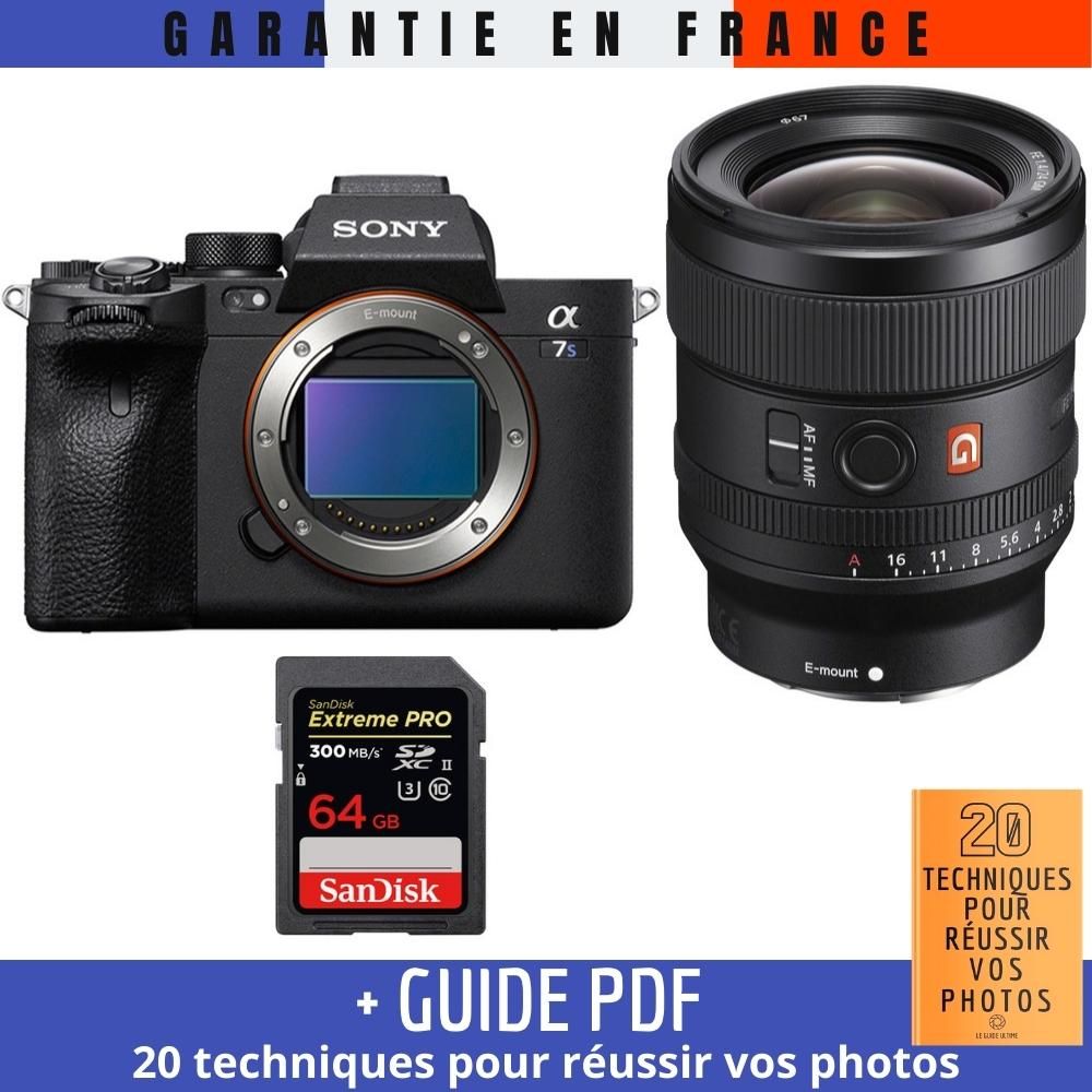 Sony A7S III Mirrorless Camera + FE 24mm F1.4 GM Lens + SanDisk 64GB Extreme PRO UHS-II SDXC Card (300MB/s) + '20 TECHNIQUES POUR RÉUSSIR VOS PHOTOS' Guide