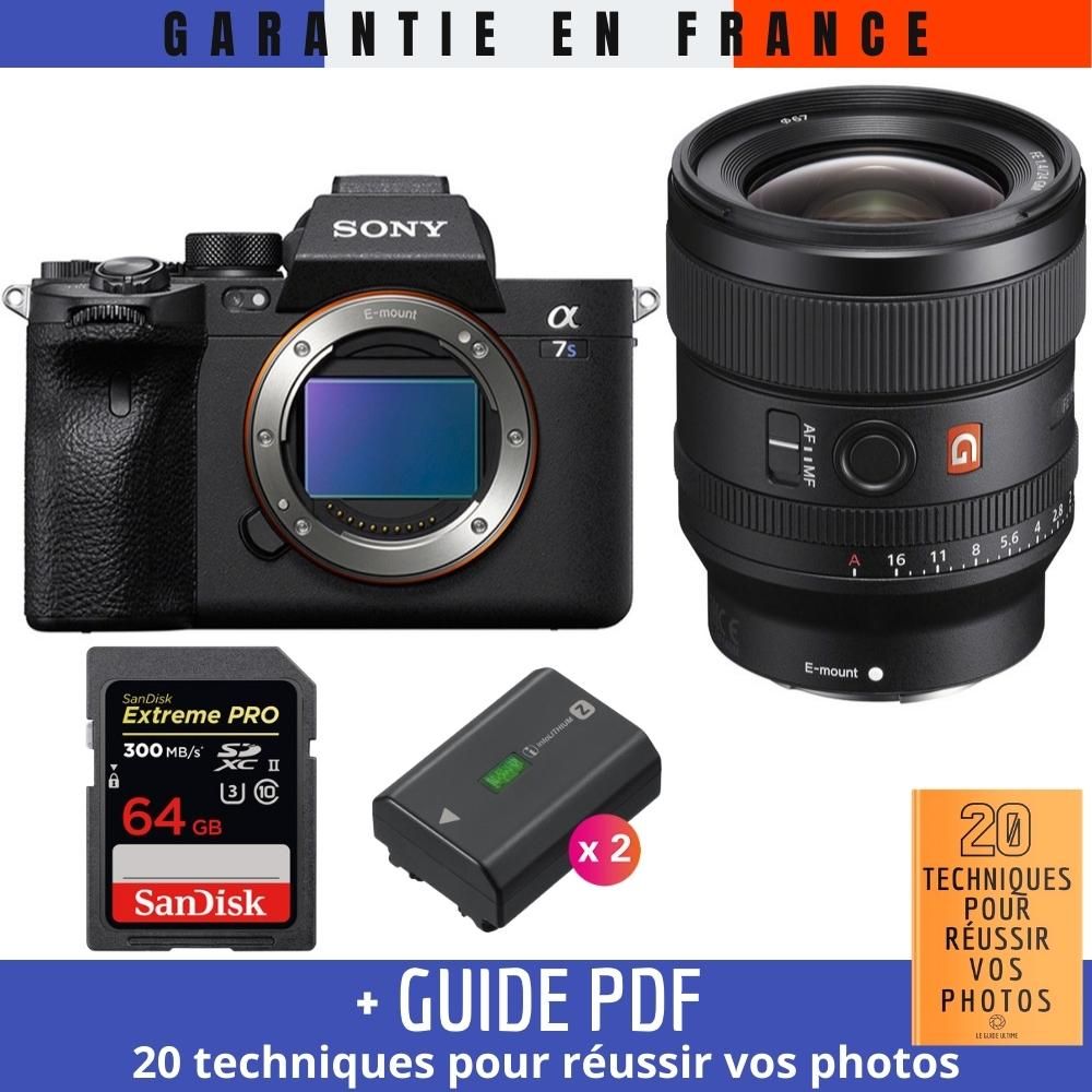 Sony A7S III + FE 24mm F1.4 GM + SanDisk 64GB Extreme PRO UHS-II SDXC Card + 2 Sony NP-FZ100 Batteries + Guide PDF '20 TECHNIQUES POUR RÉUSSIR VOS PHOTOS'