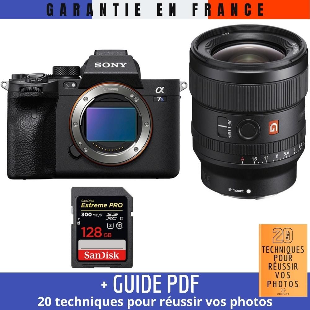 Sony A7S III Mirrorless Camera + FE 24mm F1.4 GM Lens + SanDisk 128GB Extreme PRO UHS-II SDXC Card + '20 TECHNIQUES POUR RÉUSSIR VOS PHOTOS' Guide