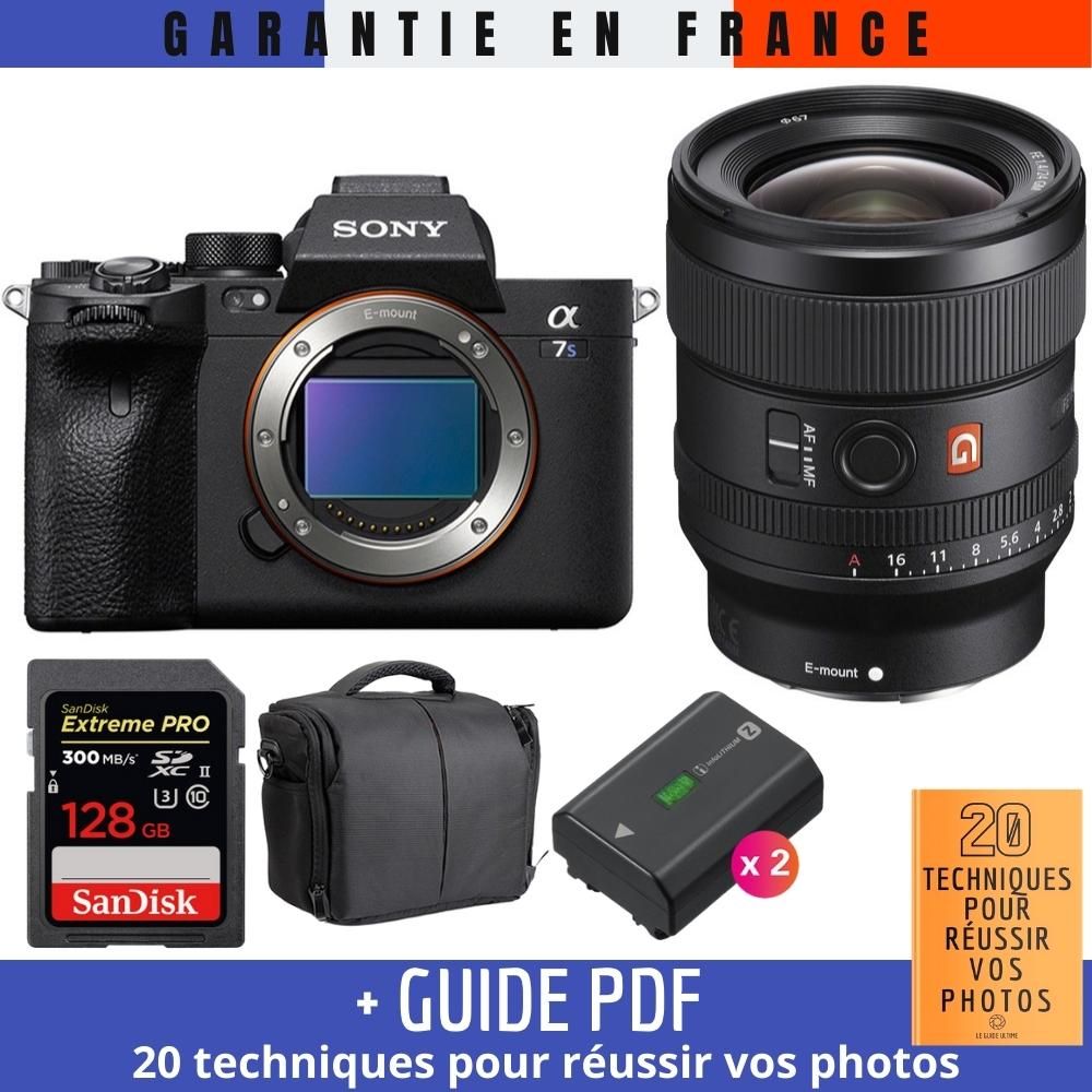 Sony A7S III + FE 24mm F1.4 GM + SanDisk 128GB Extreme PRO UHS-II SDXC + 2 NP-FZ100 + Bag + Guide (20 TECHNIQUES POUR RÉUSSIR VOS PHOTOS)