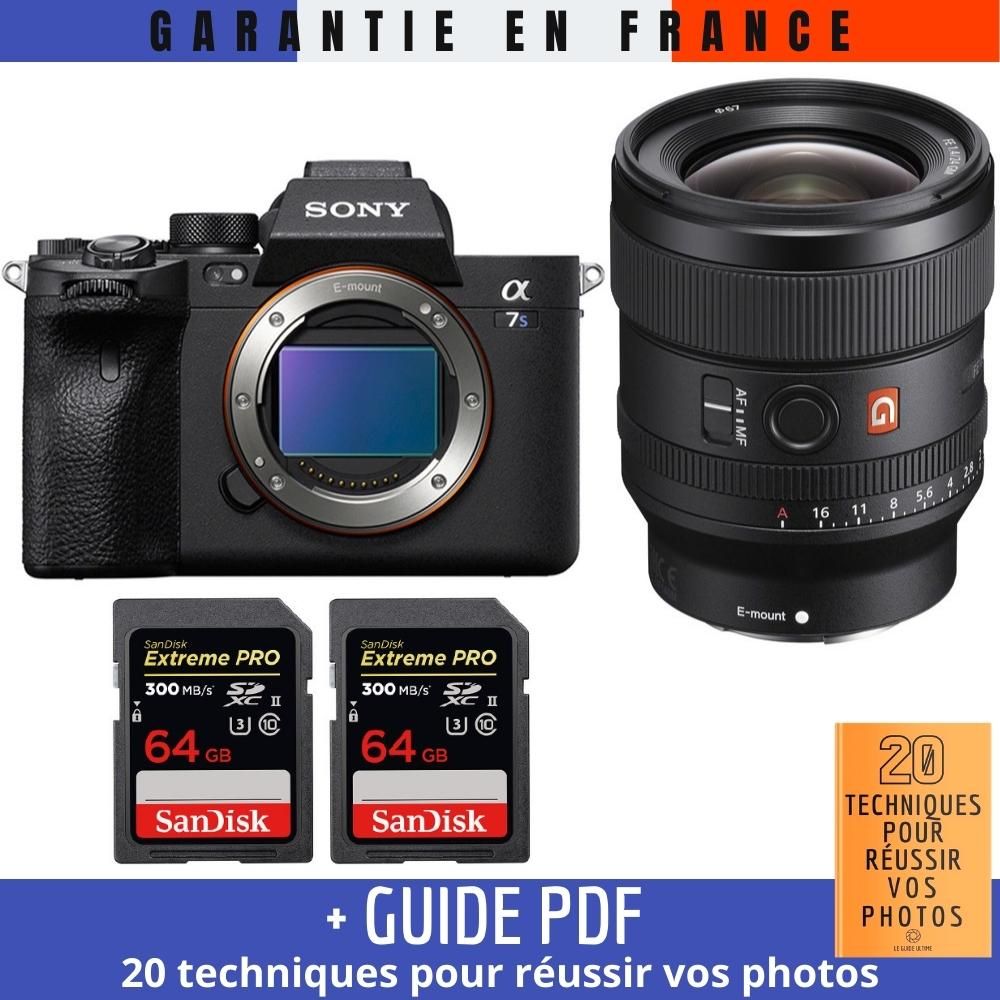 Sony A7S III Camera Kit with FE 24mm F1.4 GM Lens and 2 SanDisk 64GB Extreme PRO UHS-II SDXC Cards