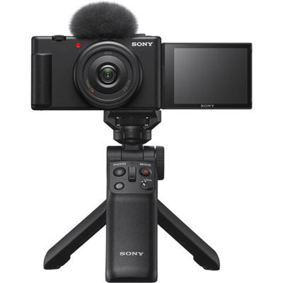 Sony ZV-1F Vlogging Camera (Black) + GP-VPT2BT Tripod (Black)