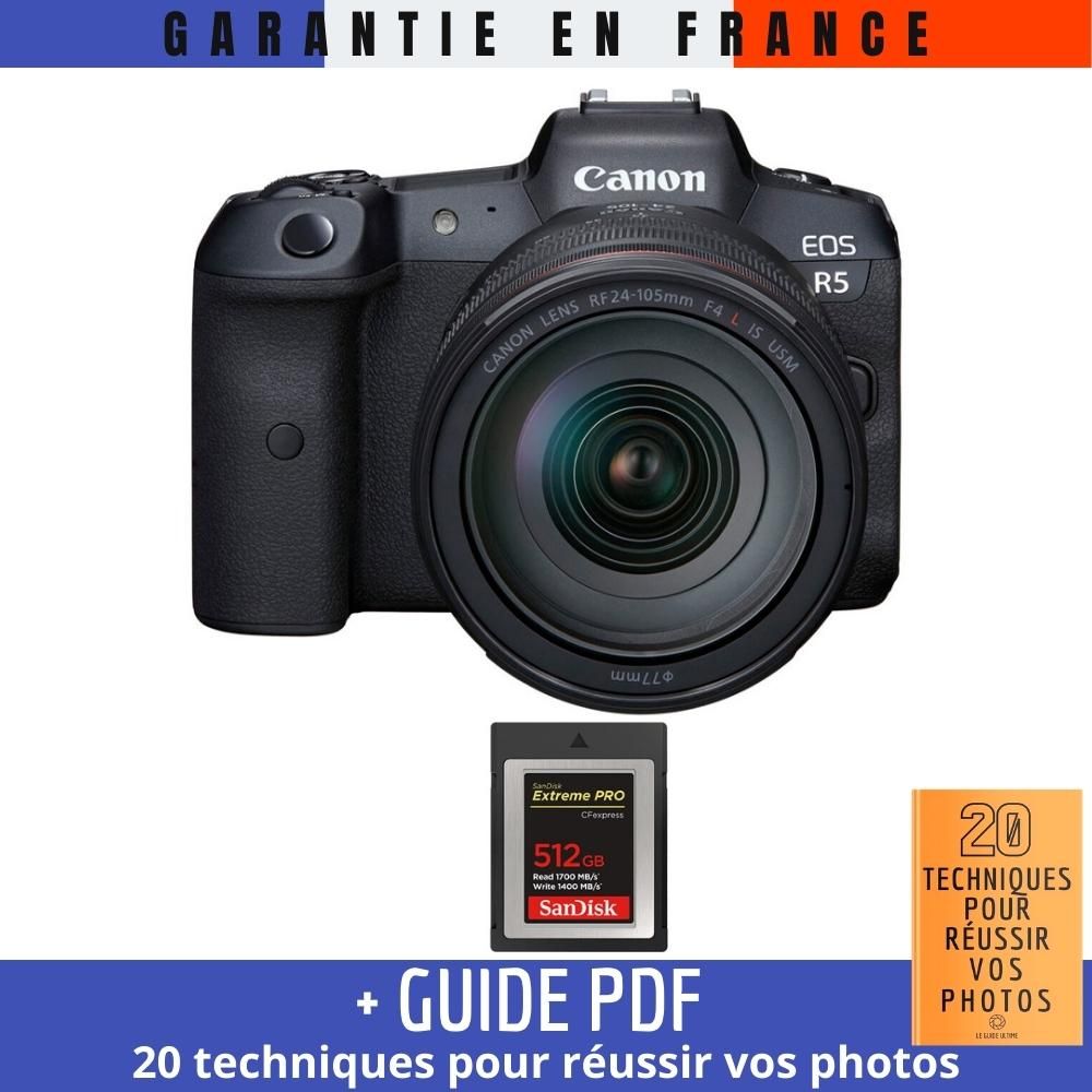 Canon EOS R5 + RF 24-105mm F4L IS USM + SanDisk 512GB Extreme PRO CFexpress Type B + Guide PDF MCZ DIRECT '20 TECHNIQUES POUR RÉUSSIR VOS PHOTOS
