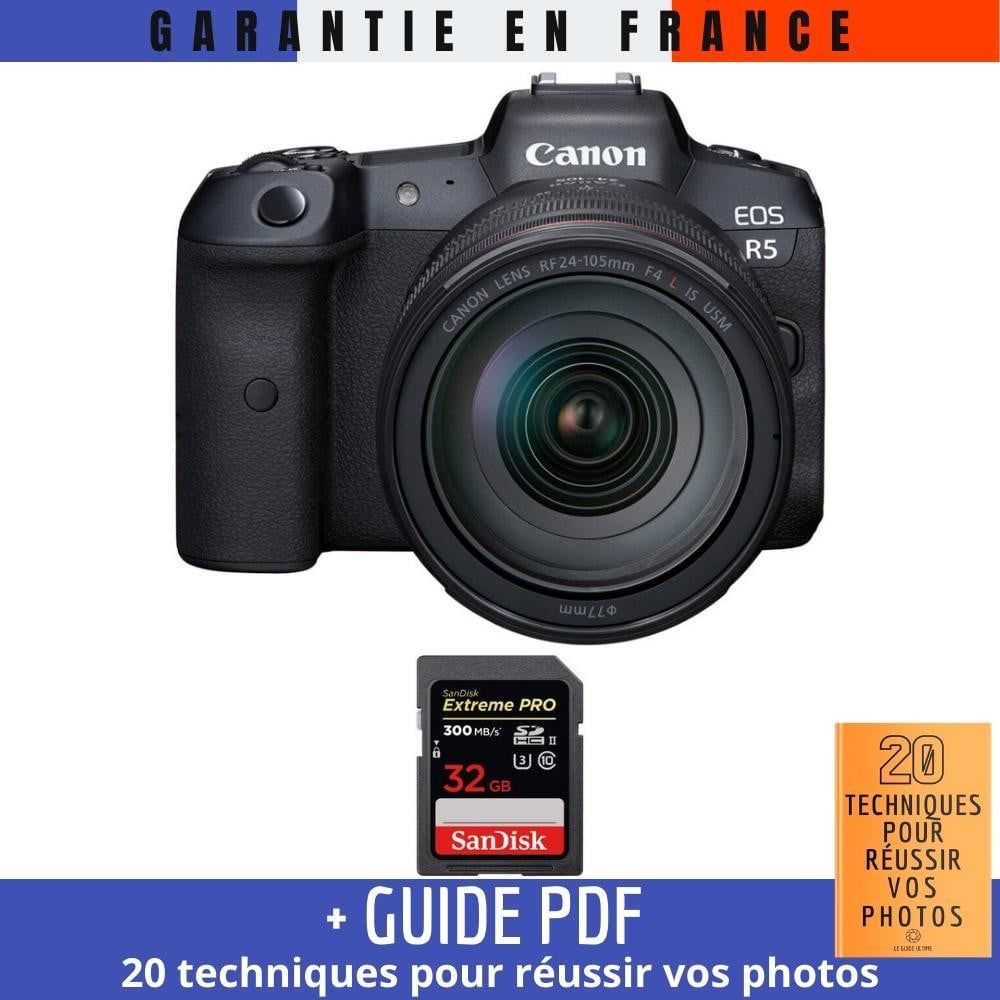 Canon EOS R5 Camera Kit with RF 24-105mm Lens and SanDisk Extreme PRO SD Card