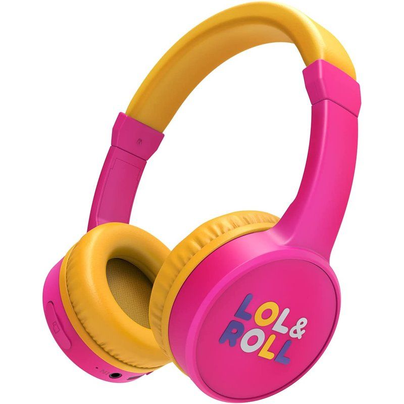 Energy Headphones with Wire & Wireless Design, USB-C, Bluetooth, Pink