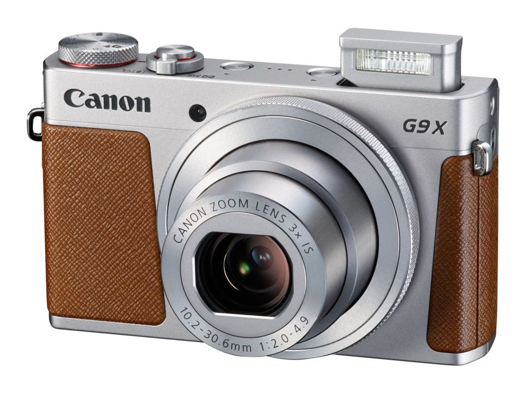 Canon PowerShot G9 X - Digital Camera - Compact - 20.2 MP - 1080p / 59.94 fps - 3x Optical Zoom - Wi-Fi, NFC - Silver