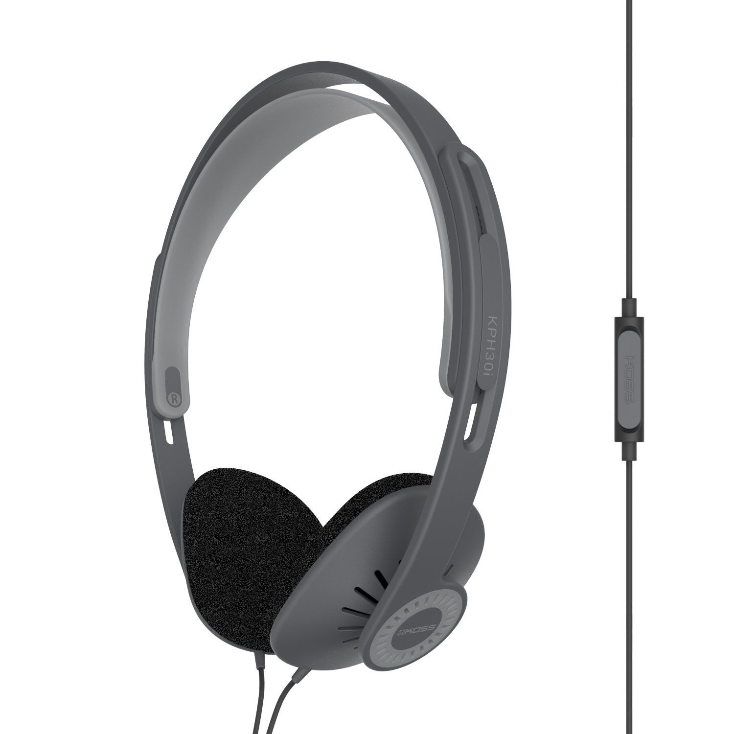 Koss KPH30i Open-Back Headphones with Mic, 3.5mm Jack, Black