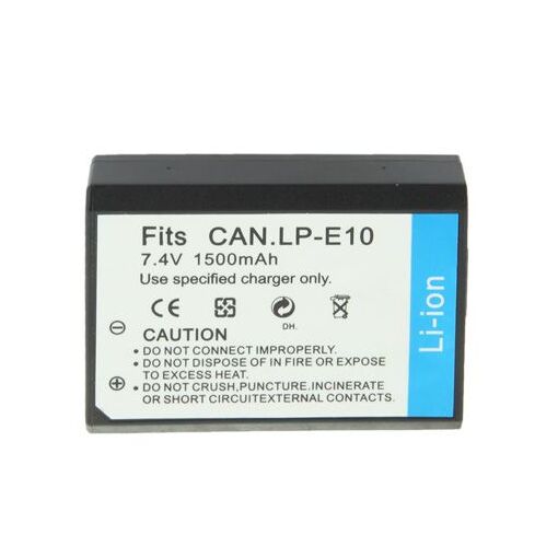 Canon LP-E10 Rechargeable Battery, 7.2V 1500mAh for Canon EOS 1100D Digital Camera