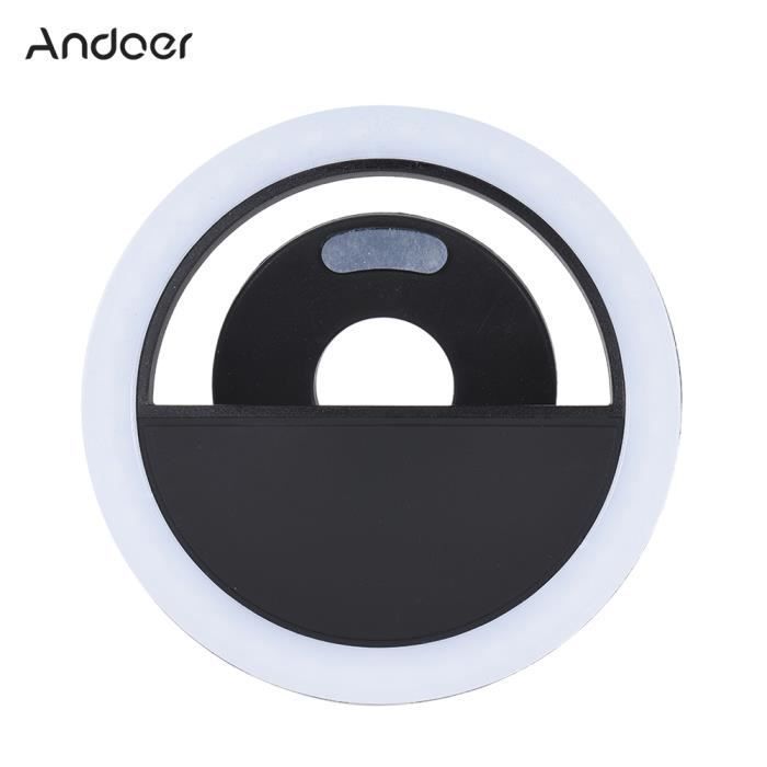 Andoer Mini Clip-on LED Selfie Ring Light