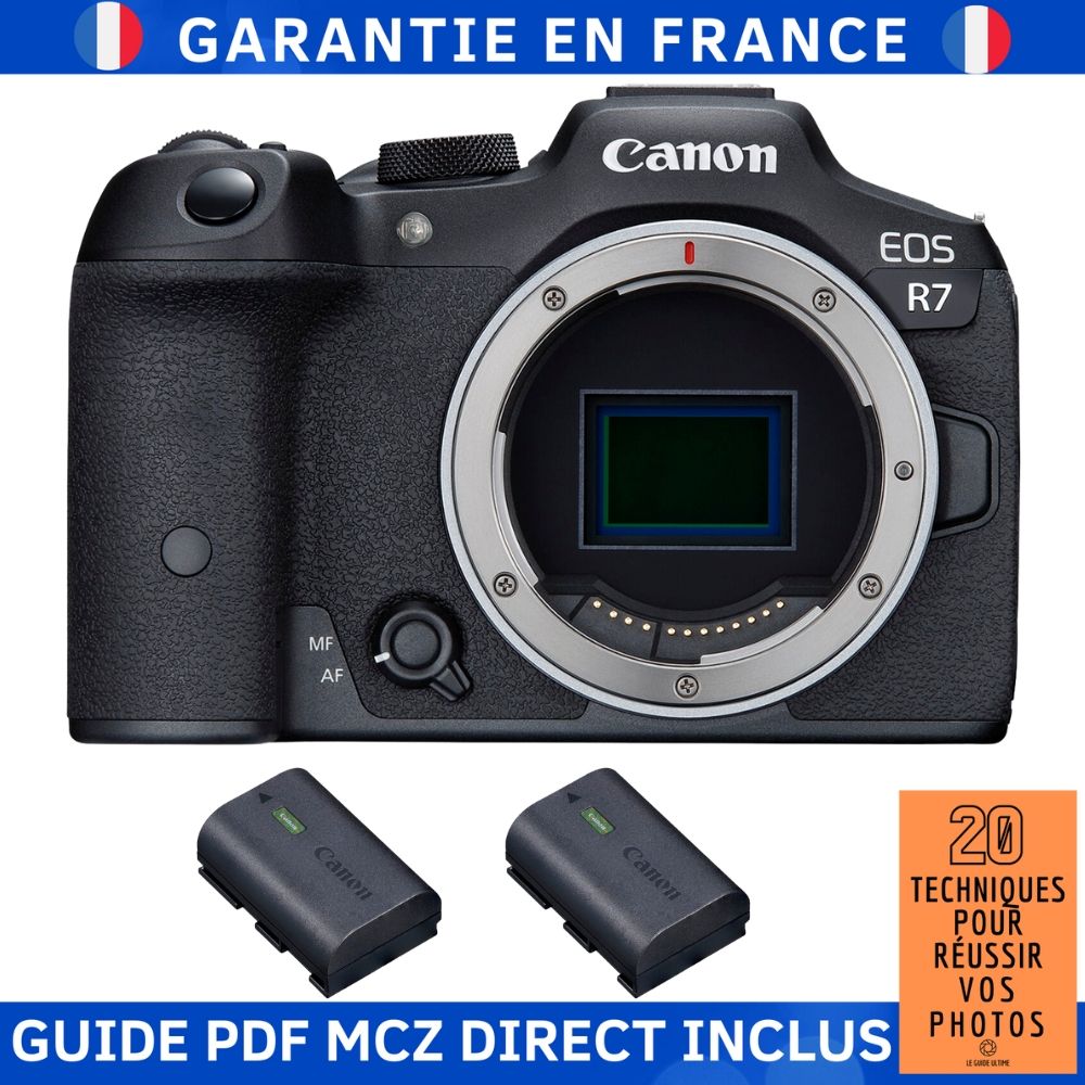 Canon EOS R7 + 2 Batteries LP-E6NH + MCZ DIRECT Guide PDF '20 Techniques for Succeeding in Photography