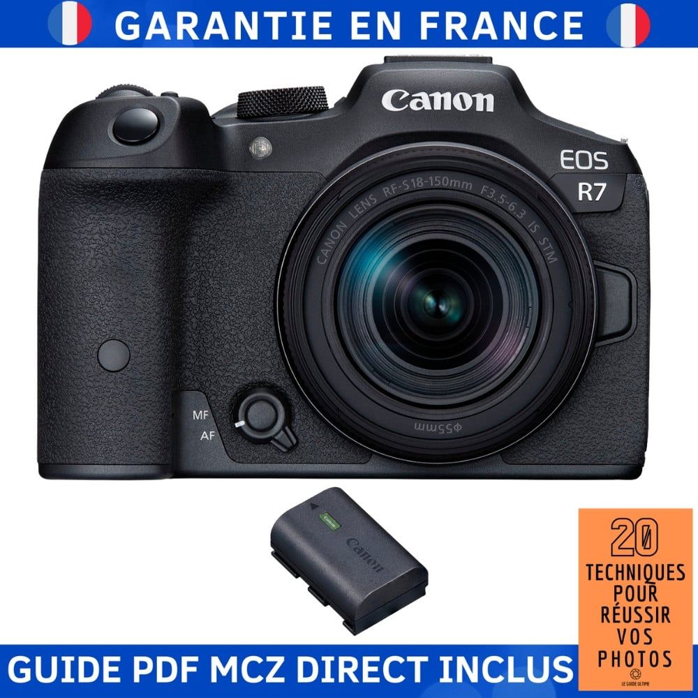 Canon EOS R7 + RF-S 18-150mm STM Kit + Battery + Guide: 20 Techniques for Success