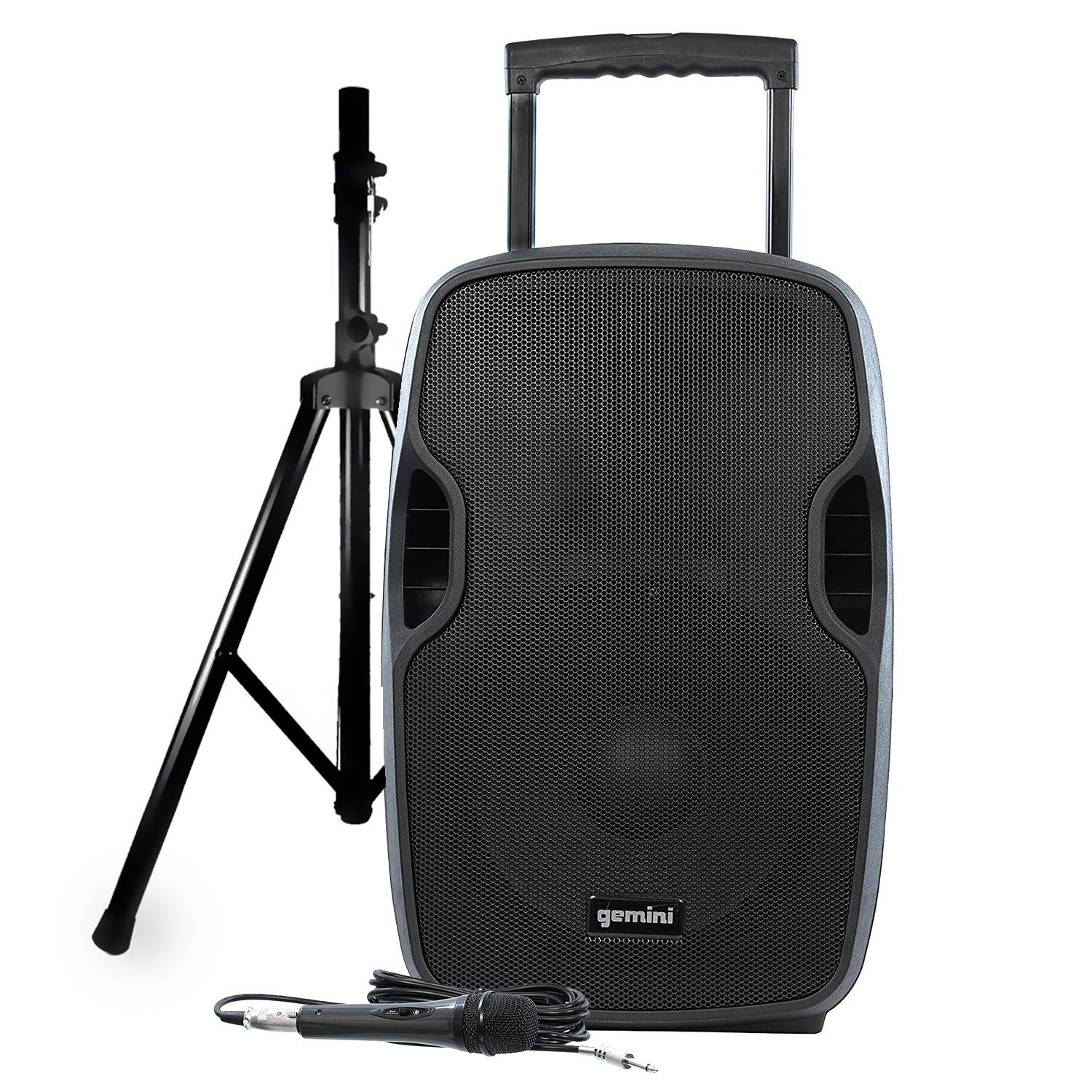 Gemini AS-12TOGO Active Speaker, 1500W, 12" Battery-Powered PA System with Bluetooth & FM Radio