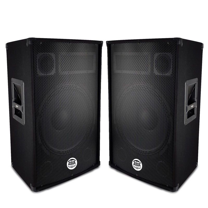 Par de altavoces Bm Sonic BMS-15 de 3 vías trapezoidal - 15"/38 cm - 2 x 700 W