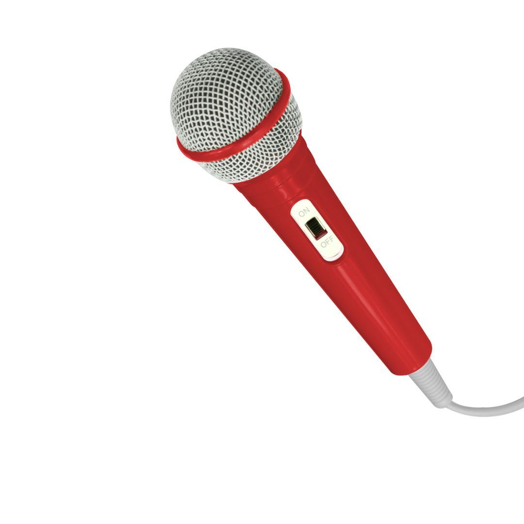 WeKids Wired Microphone, 3.5mm Jack, 2.8m Cable, RED UNI Model
