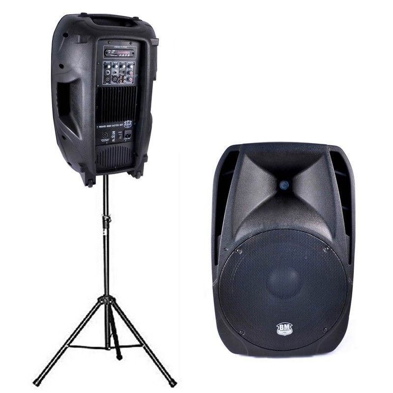 Gemini Boomer 8" 300W Amplified Speaker with USB/SD/BT + Stand