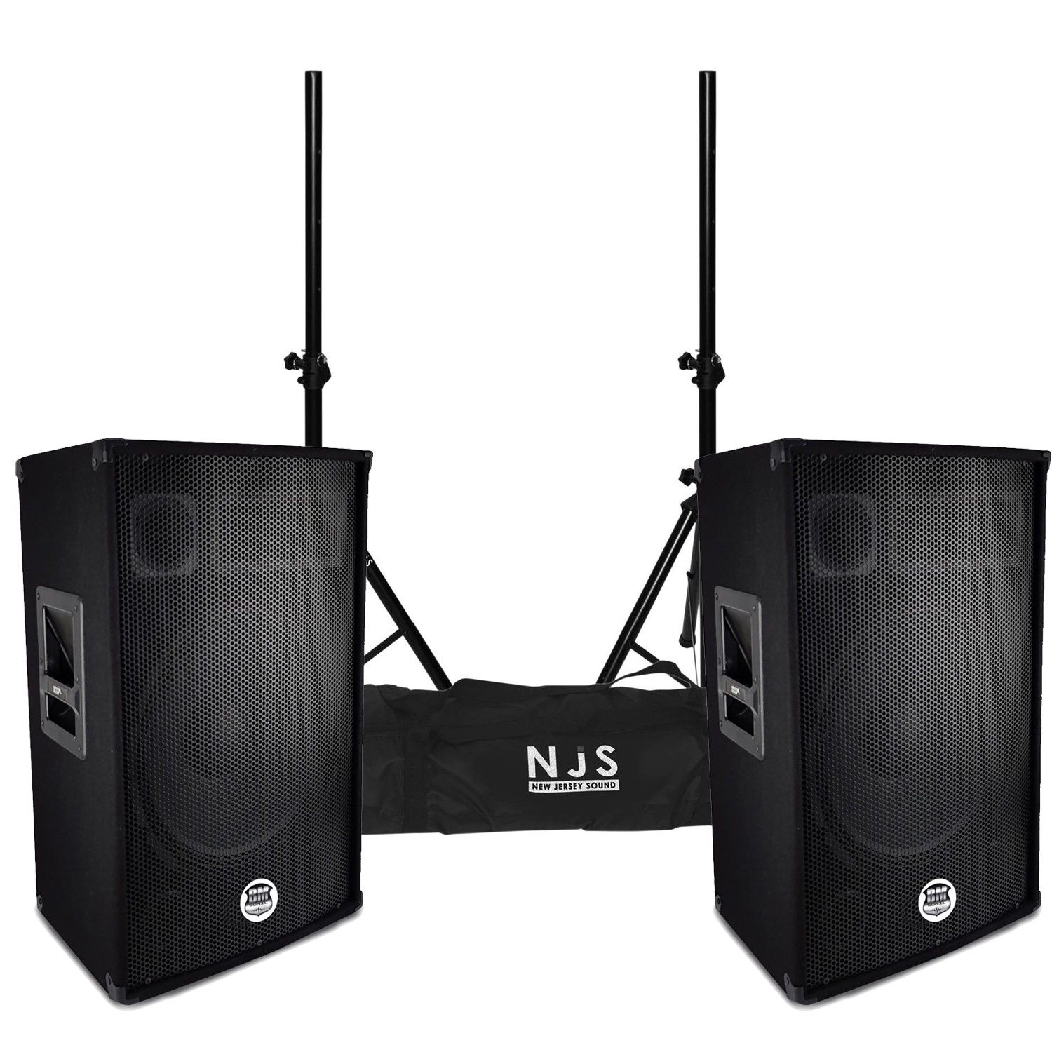 Par de altavoces BM Sonic BMS-15, sistema de 3 vías con reflexión de graves y woofer de 15''/38cm - 2x700W