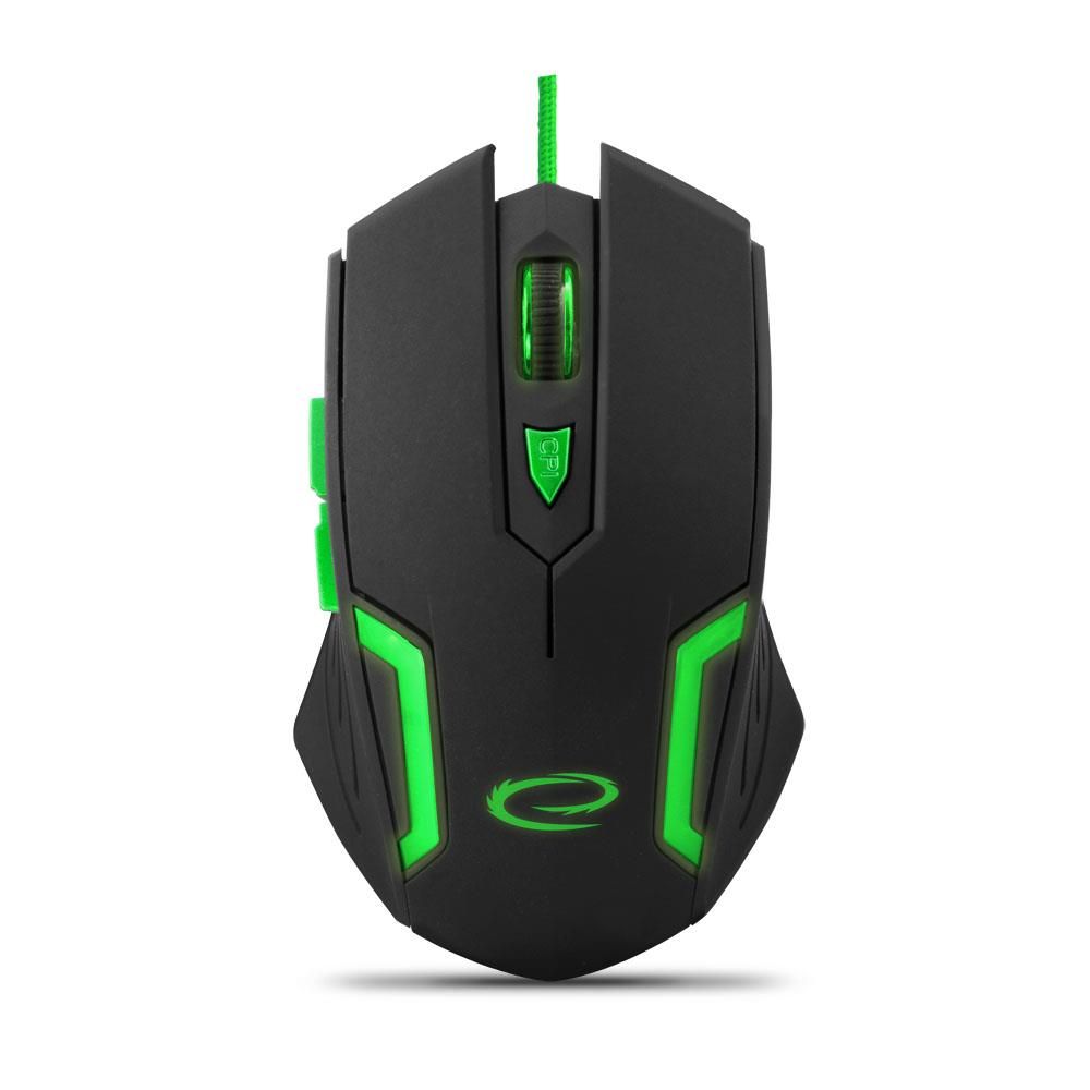 Esperanza MX205 Fighter 6D Optical USB Gaming Mouse - Green