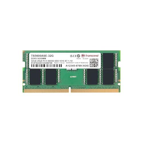 Transcend DDR5 32GB SO DIMM Module (262-pin, 5600MHz/PC5-44800, CL46, 1.1V, Buffered, On-die ECC)