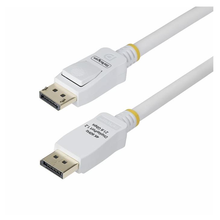 StarTech.com 6ft DisplayPort Cable, White, VESA Certified 1.2 with Latches