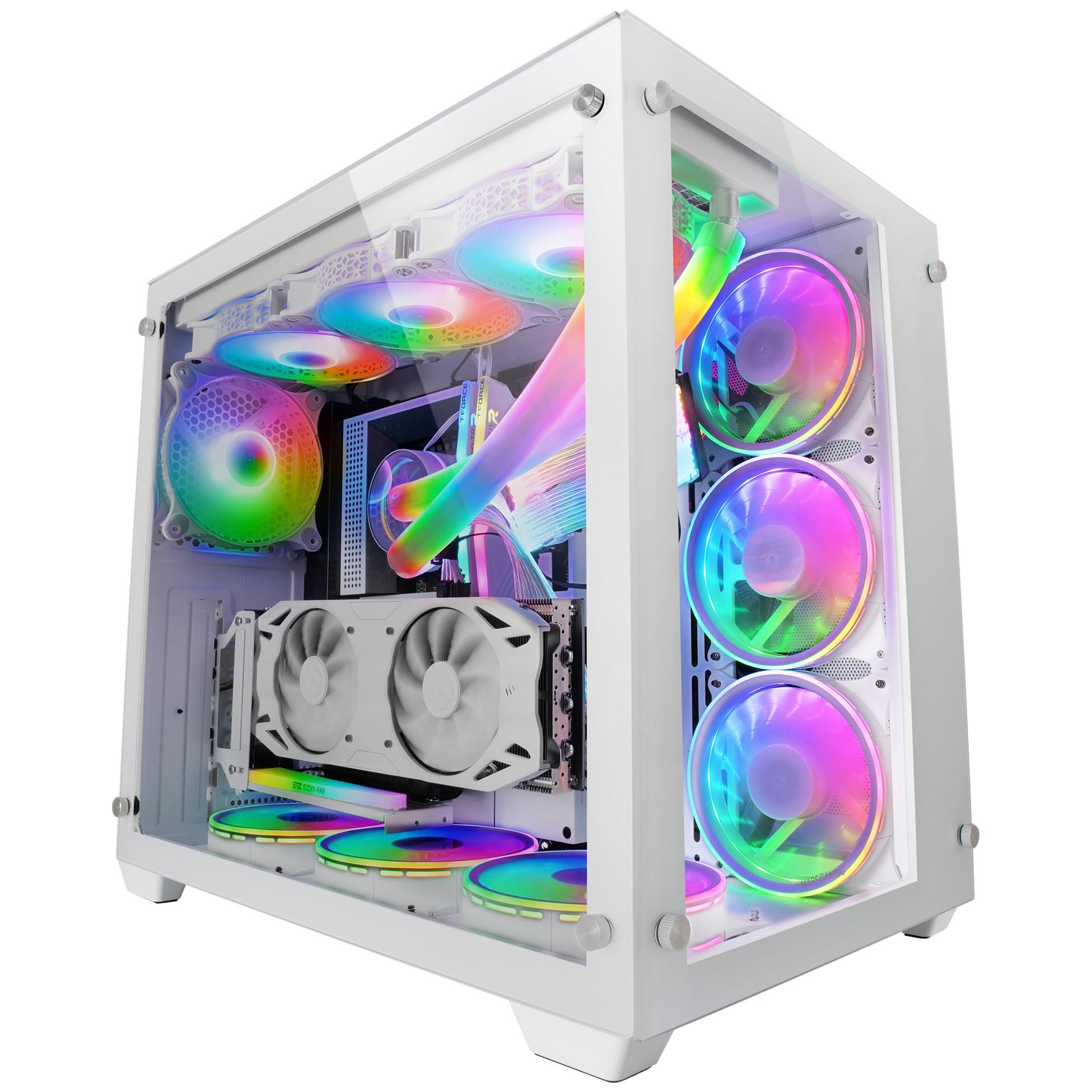 Mars Gaming MCV3W Tower PC Case - White