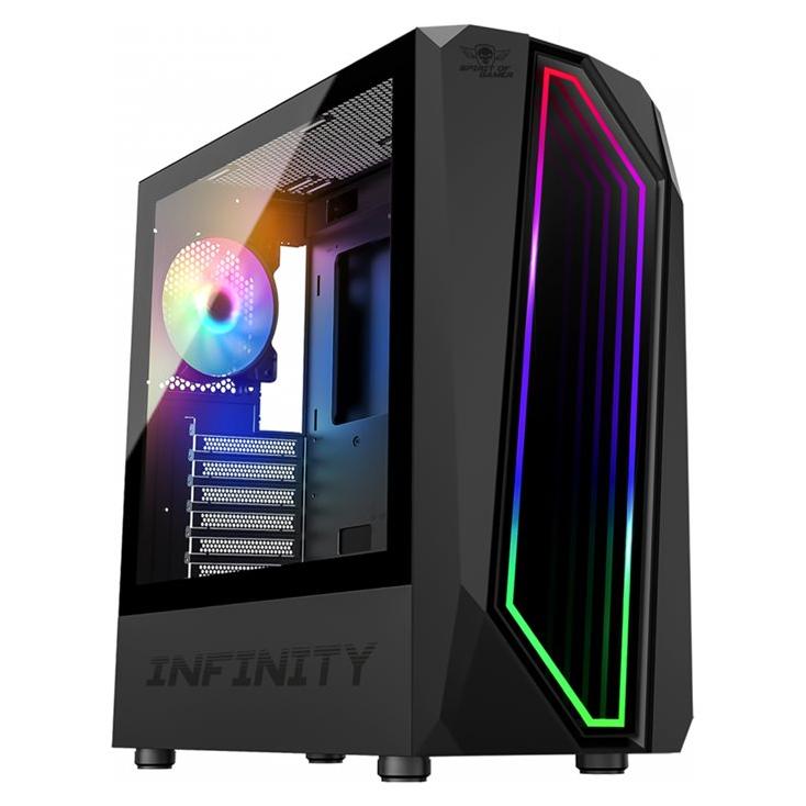 Suza Infinity - Mid Tower ATX Gaming Case with Glass Panel