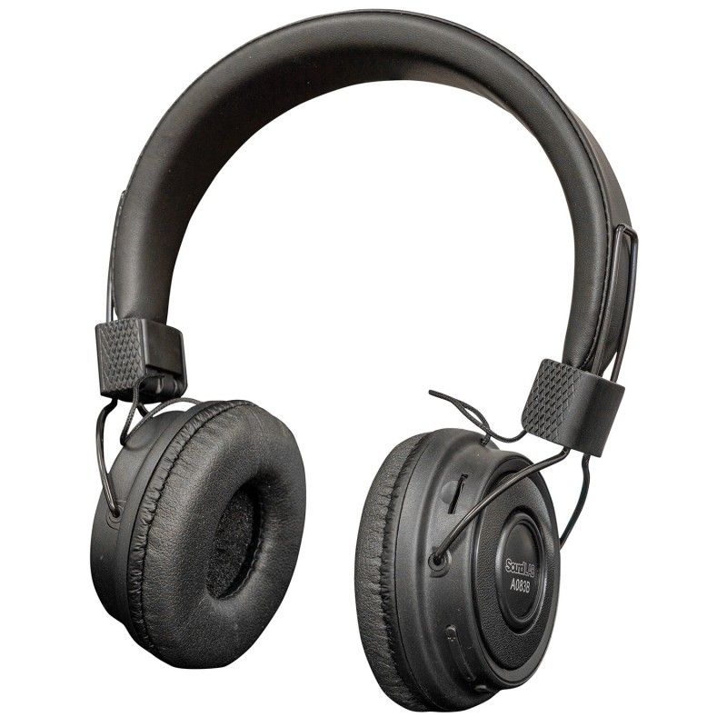 Auriculares inalámbricos Soundlab A083B, Bluetooth, dijes acolchados, acabado Negro