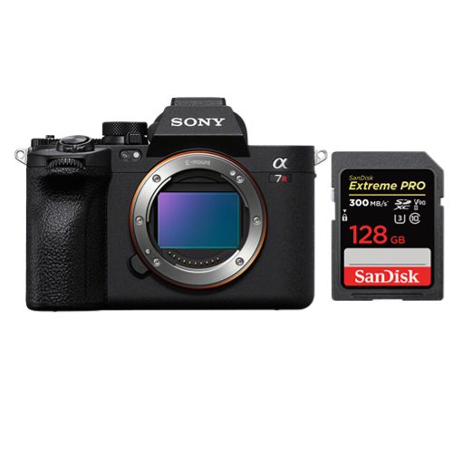 Sony A7R V Camera + SanDisk 128GB Extreme Pro SDXC UHS-II U3 Card