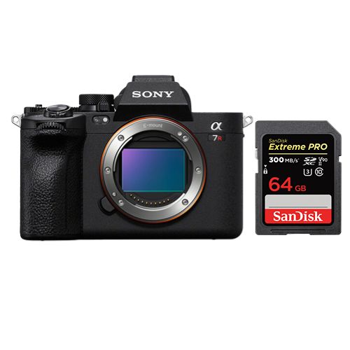 Cámaras Sony A7R V + Tarjeta SanDisk 64GB Extreme Pro SDXC UHS-II U3 V90