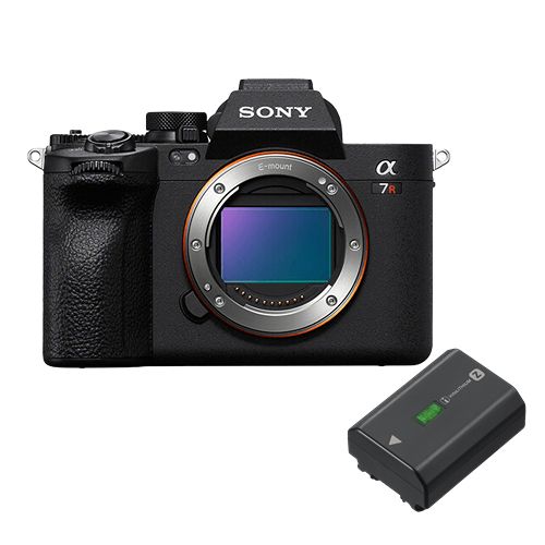 Sony A7R V + Sony NP-FZ100 Camera Body (61MP Full Frame, 8K Video, AI Focus)