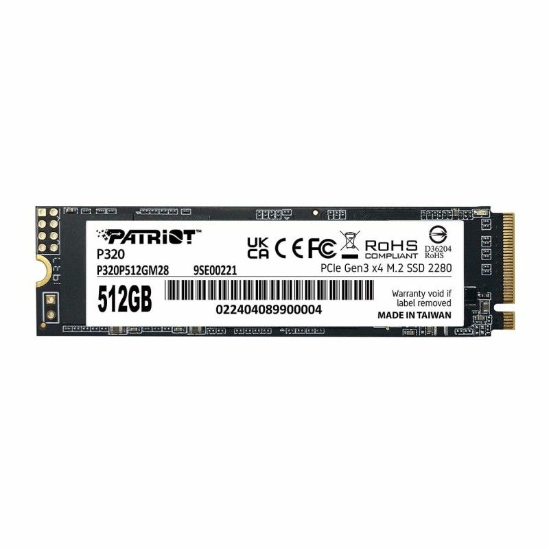Unidad de estado sólido (SSD) Patriot Memory P320 de 512 GB, formato M.2, PCI Express 3.0 NVMe