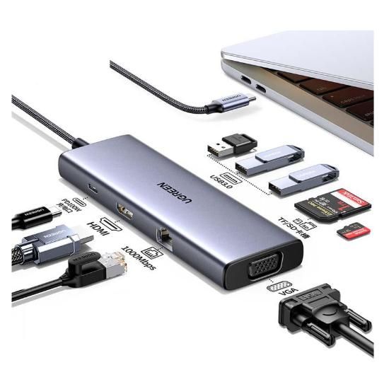 Ugreen Revodok 6-in-1 USB-C Hub (4K HDMI, USB Type-C 10Gbps)