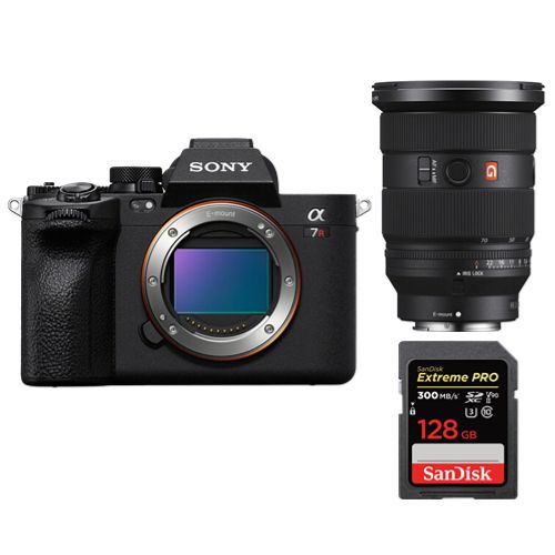 Sony A7R V Body + FE 24-70mm f/2.8 GM II Lens + SanDisk 128GB Extreme Pro SDXC UHS-II U3 Card