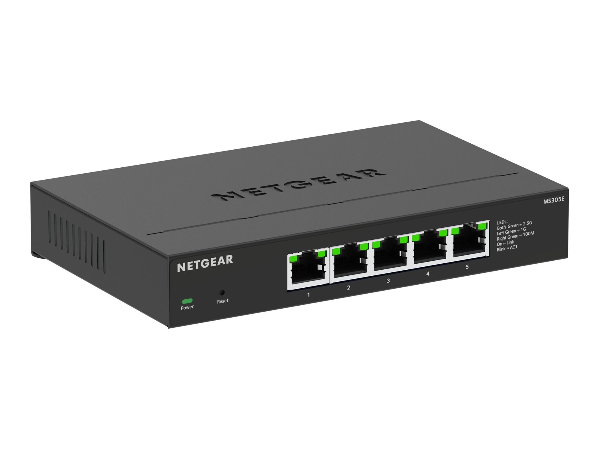 Conmutador Netgear 300 Series Plus - 5 x Puertos Gigabit 100/1000/2.5G - Escritorio, montaje en pared