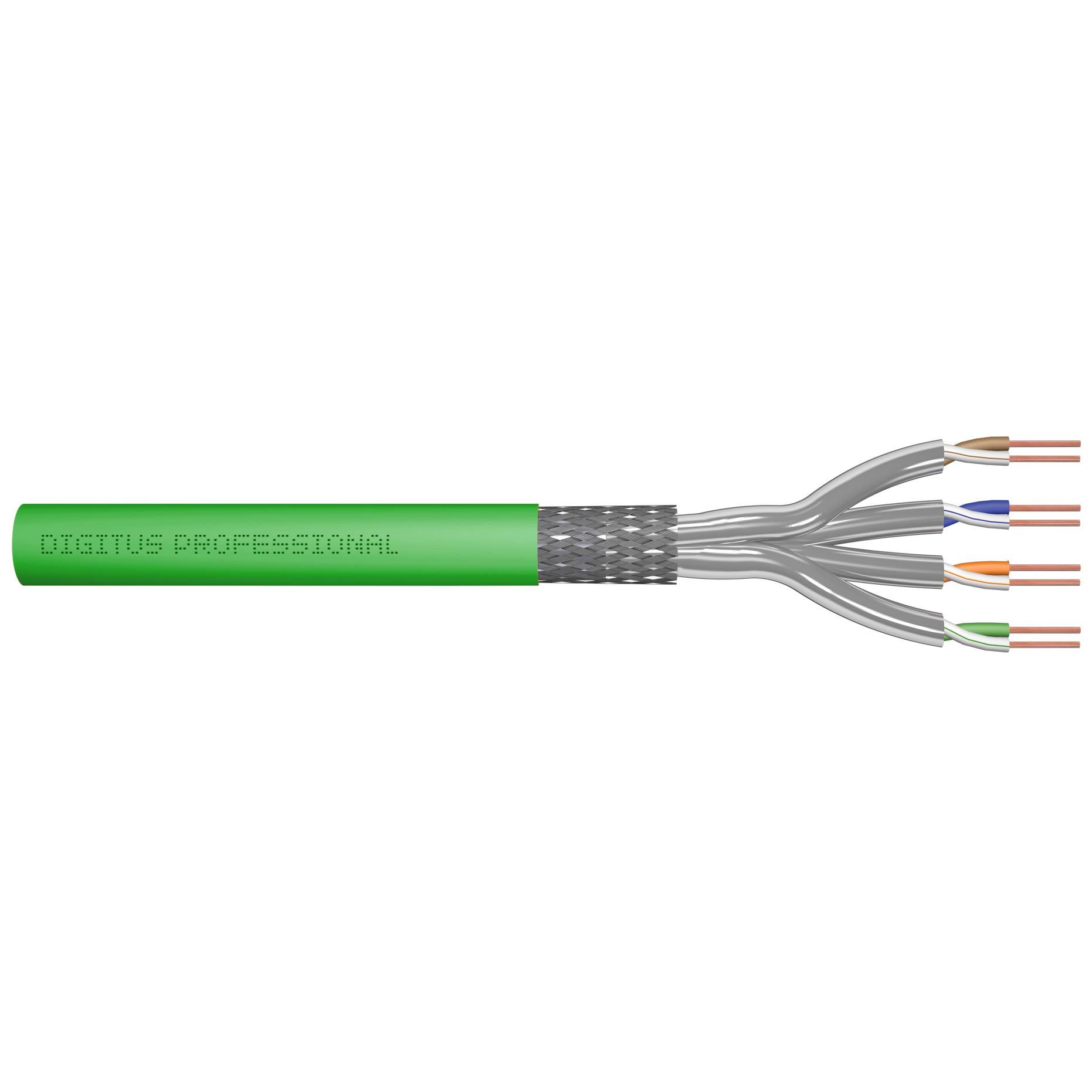 Digitus CAT 8.2 S/FTP Installation Cable, 100m, Simplex, Blue-White