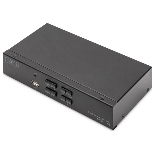 Digitus KVM Switch - 4-Port with DP, USB, for 4 Users