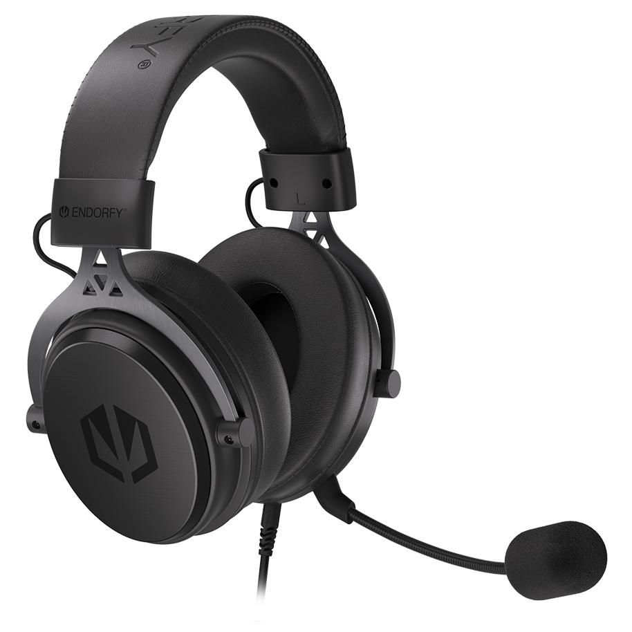 Endorfy VIRO Headphones with Wire Headband for Music and Daily Use, Black