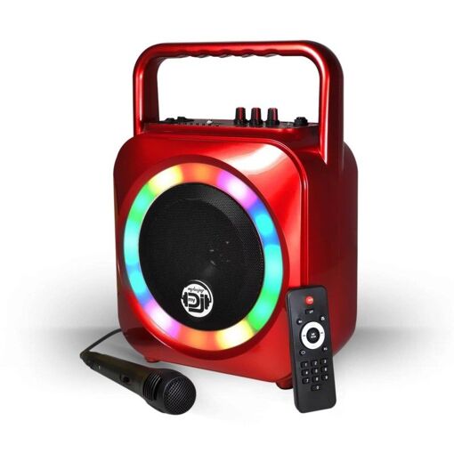 Altavoz karaoke autónomo My Deejay Fuzzy08 200W LED - Rojo