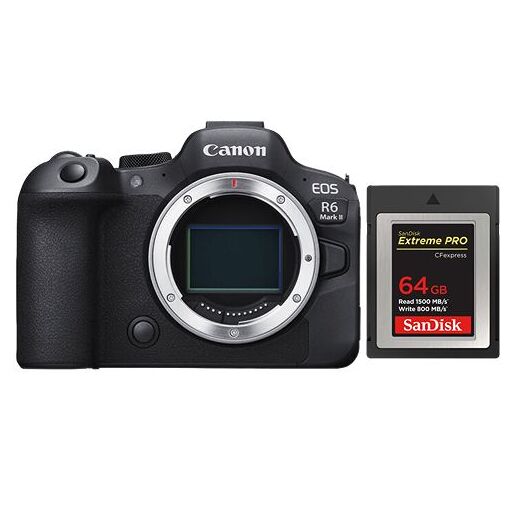 Canon R6 Mark II Body + SanDisk 64GB Extreme Pro CFexpress Type B Card