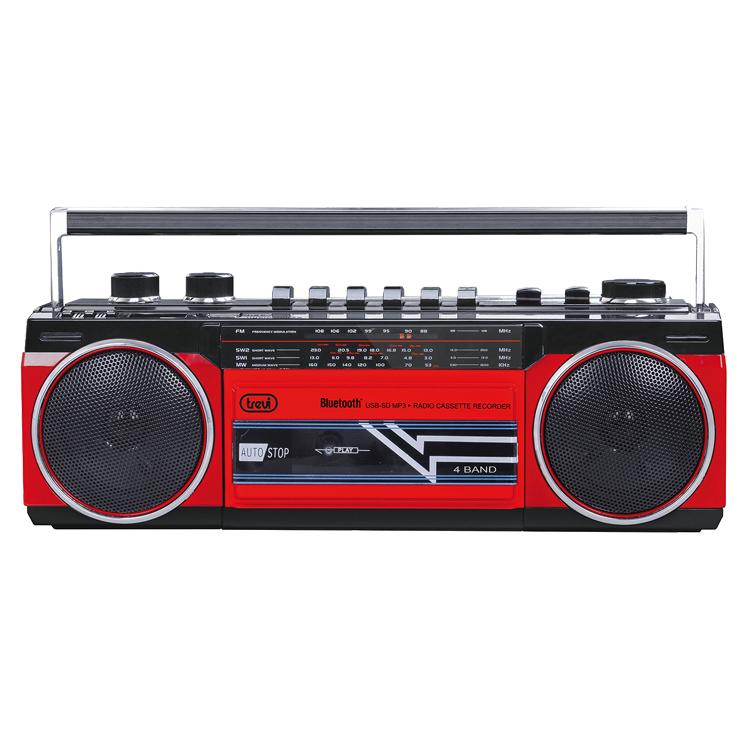 Trevi RR 501 BT Personal Analog Radio - Black Red